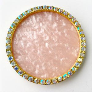 Round Pink Palette with Crystals